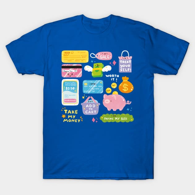 Money Money Money! T-Shirt by Figberrytea